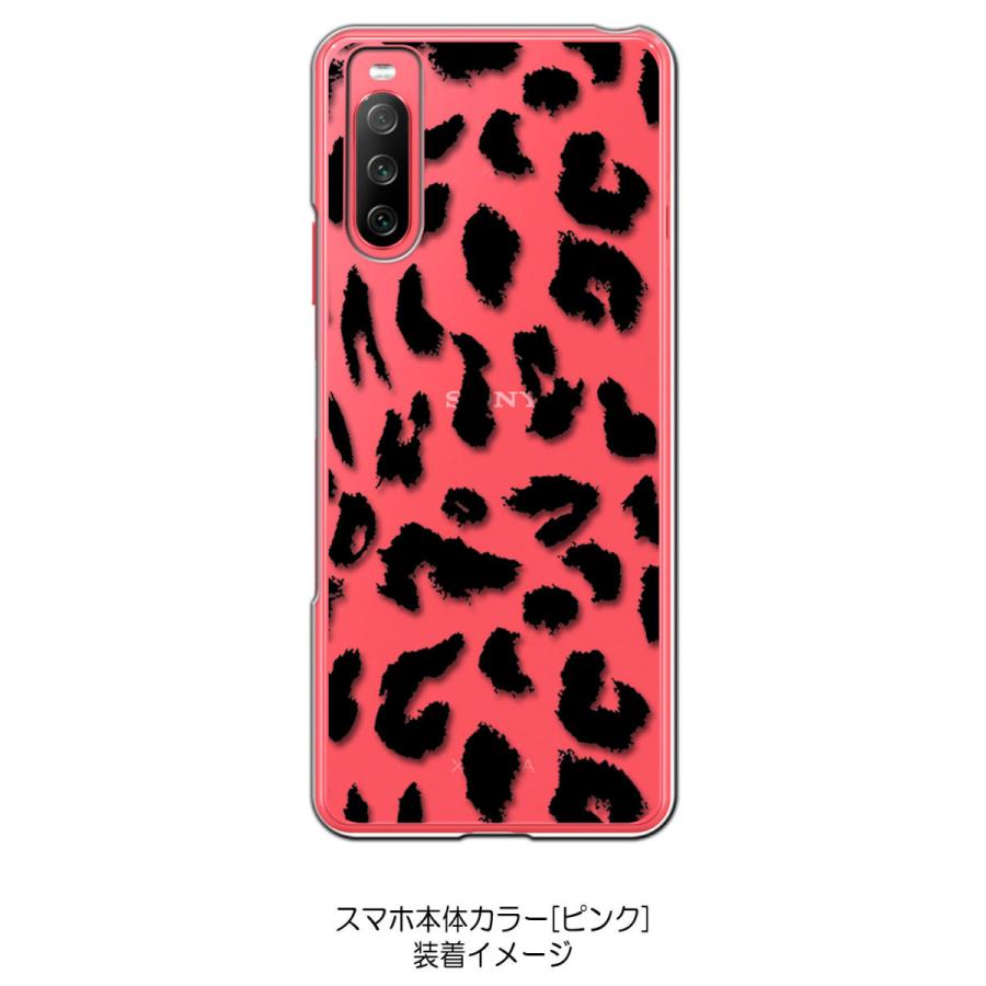Xperia 10 III SO-52B SOG04 クリア ハードケース 豹柄 ヒョウ柄