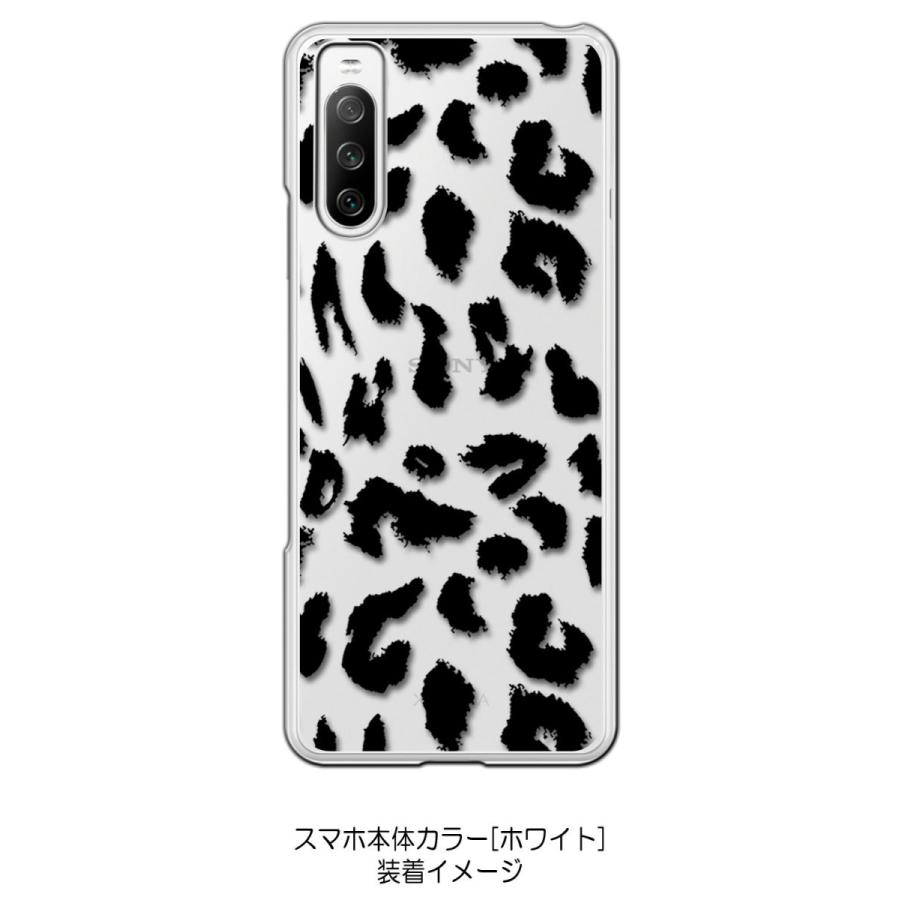 Xperia 10 III SO-52B SOG04 クリア ハードケース 豹柄 ヒョウ柄