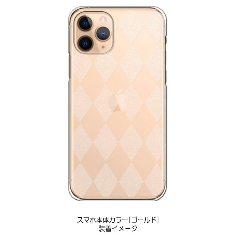 iPhone11 Pro Max ケース クリア 透かし加工 アーガイル ダイヤ柄 