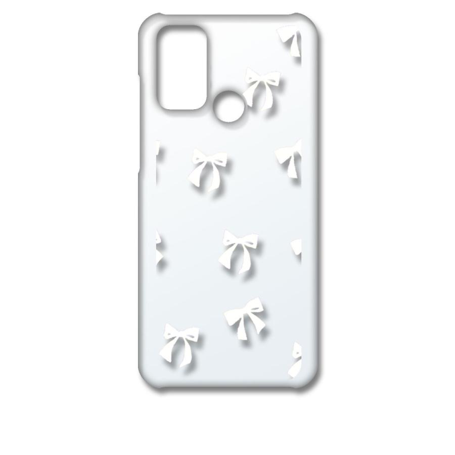 【mm6さん用】TONE e21 スマートフォン 本体 ホワイト 透明ケース付き TONE e21 トーンモバイル クリア ハードケース リボン(ホワイト