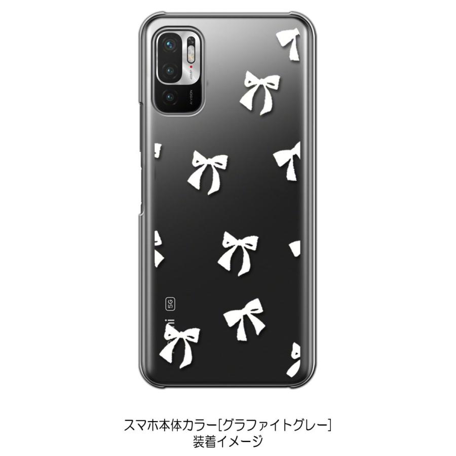 Redmi Note 10 JE XIG02 シャオミ クリア ハードケース リボン
