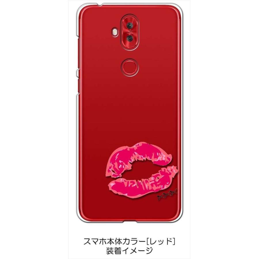 ZenFone5Q ZC600KL ASUS クリア ハードケース キスマーク リップ スマホ ケース スマートフォン カバー カスタム ジャケ｜high｜02