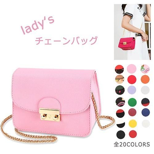 大人Ladyなstyleに!チェーンミニ ショルダーバッグ/小さいバッグ ミニ