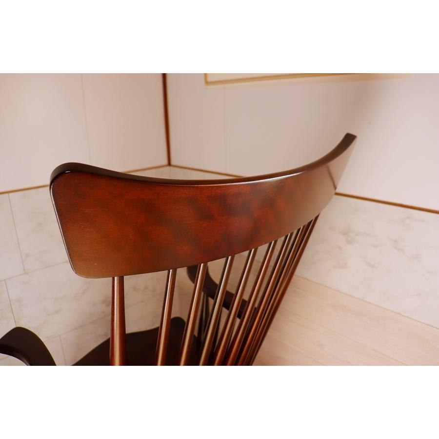 松本民芸家具 「文」 在銘 J型 ロッキングチェア ミズメザクラ