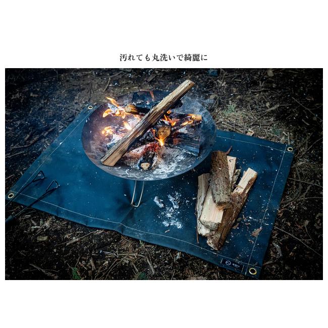 ZEN Camps ゼンキャンプ 焚き火専用シート(ブラックシリコン加工モデル) 95cm×95cm 【 焚火 耐熱 キャンプ アウトドア 】【メール便・代引不可】 | ZEN Camps | 08