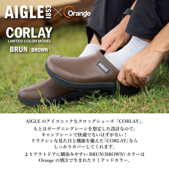 AIGLE エーグル 別注 CORLAY ORANGE コーレイオレンジ ZZHND11 【サンダル/クロッグ/ラバーサンダル/コラボ/靴】｜highball｜03