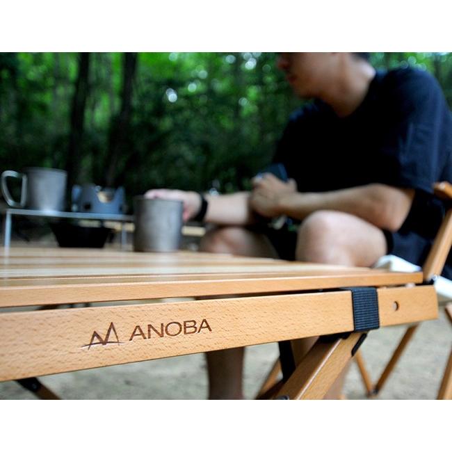 ANOBA アノバ ウッドロールトップテーブル AN005 【ツートン