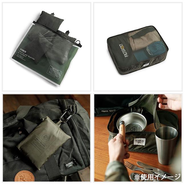 Filter017 リップストップトラベル用折りたたみ収納バッグセット アーミーグリーン 【3つセット/旅行/アウトドア】【メール便・代引不可】 | ブランド登録なし | 01