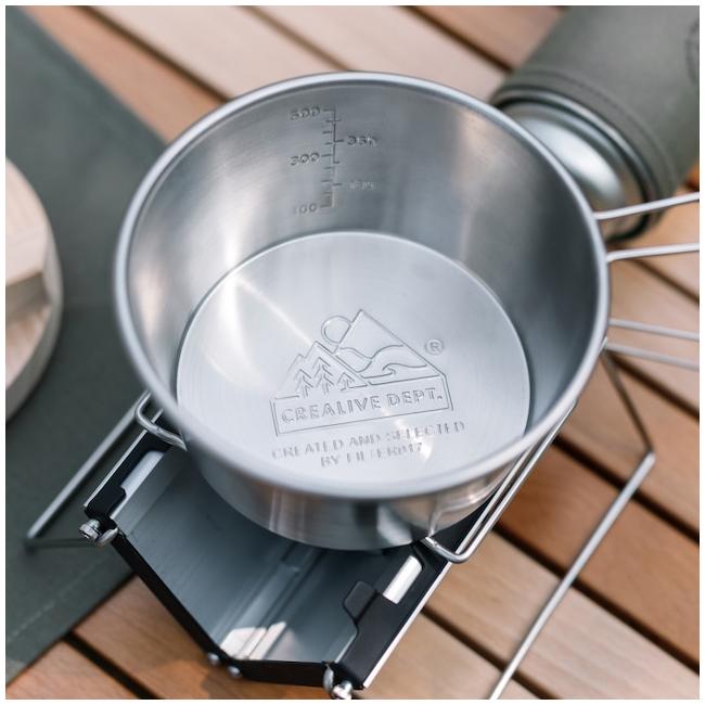 Filter017 クリエライブデパート 頂上ロゴ ステンレスシェラカップ 600ml 【計量/アウトドア/キャンプ】 | ブランド登録なし | 01