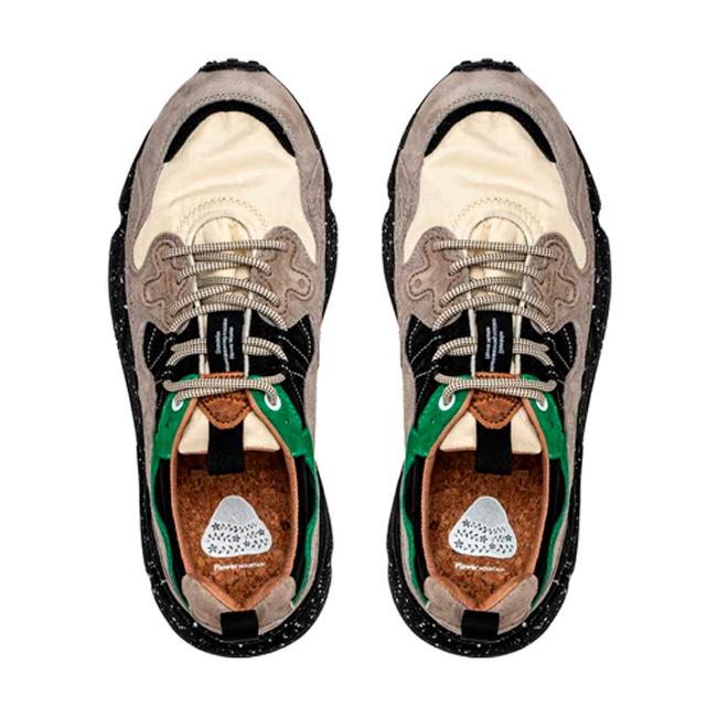 FlowerMOUNTAIN フラワーマウンテン YAMANO3 ヤマノスリー Beige/Green FM63093 【アウトドア/靴/スニーカー/シューズ/メンズ】の画像