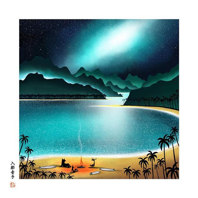JONAS CLAESSON ジョナスクレアッソン 「十牛図」入墨垂手 Love Friends and bonfire S(250×250mm) 【絵/アート/イラスト/インテリア/雑貨】_1