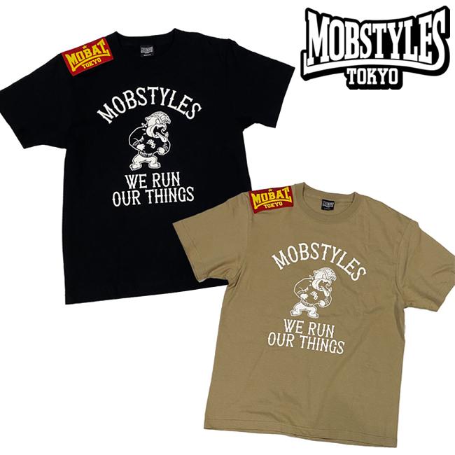 MOBSTYLES モブスタイルス BULL COLLEGE Tee ブルカレッジティー 【半袖/Tシャツ/アウトドア】【メール便・代引不可】｜highball