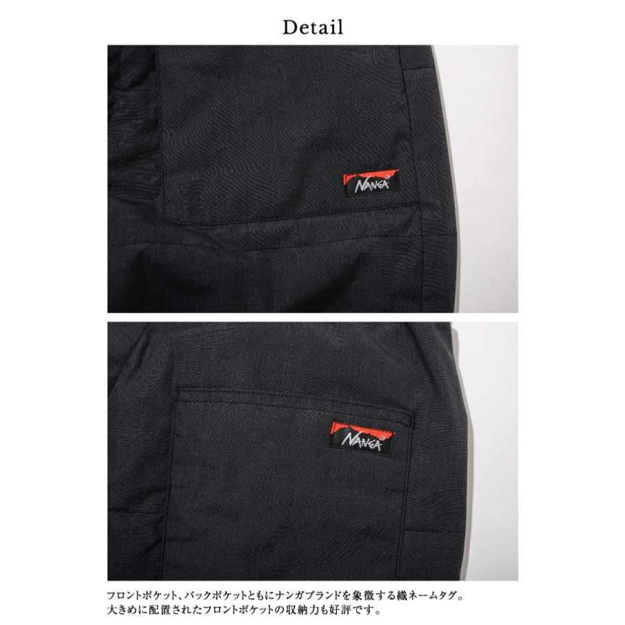 NANGA ナンガ 別注モデル  焚火 DOWN PANTS タキビダウンパンツ【ボトムス/アウトドア/メンズ/防寒/秋冬/タウンユース/羽毛/日本製/たきび/焚き火】｜highball｜09