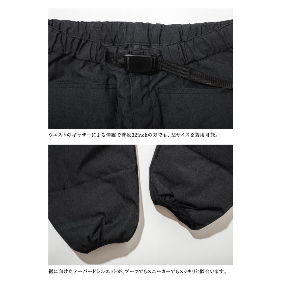 NANGA ナンガ 別注モデル  焚火 DOWN PANTS タキビダウンパンツ【ボトムス/アウトドア/メンズ/防寒/秋冬/タウンユース/羽毛/日本製/たきび/焚き火】｜highball｜10