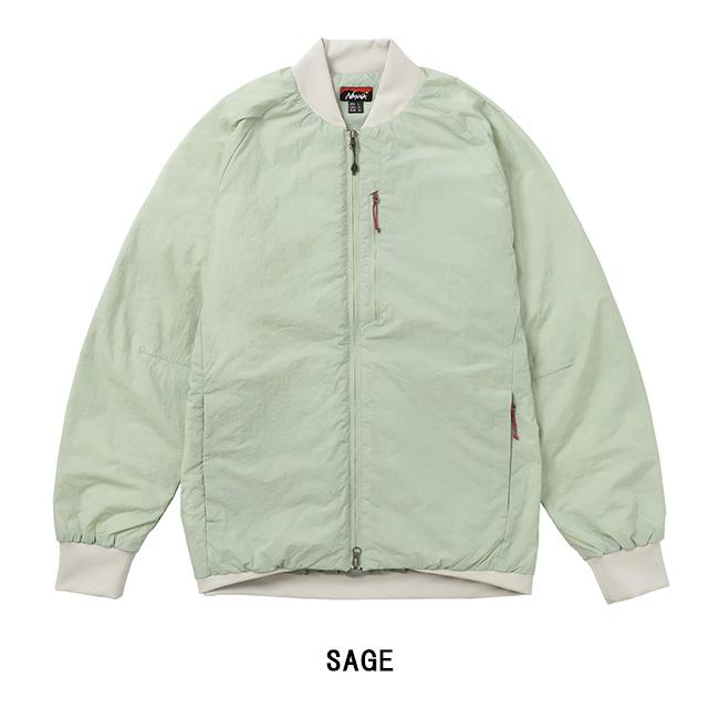 ジャケット・アウター NANGA SOFT DOWN VARSITY BLOUSON SAGE NANGA（ナンガ） SOFT DOWN VARSITY BLOUSON ソフトダウンバーシティ