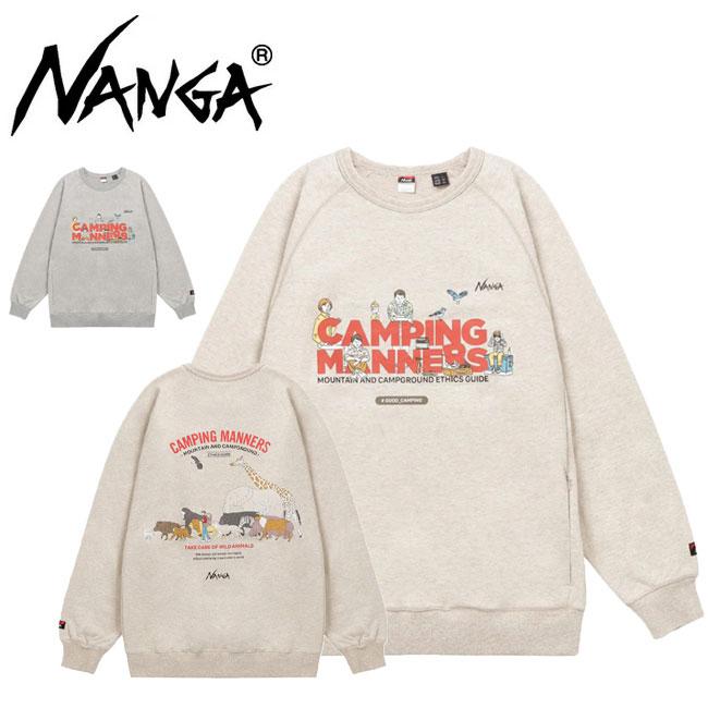 NANGA（ナンガ） ECO HYBRID CAMPING MANNERS WILD ANIMALS SWEATSHIRT