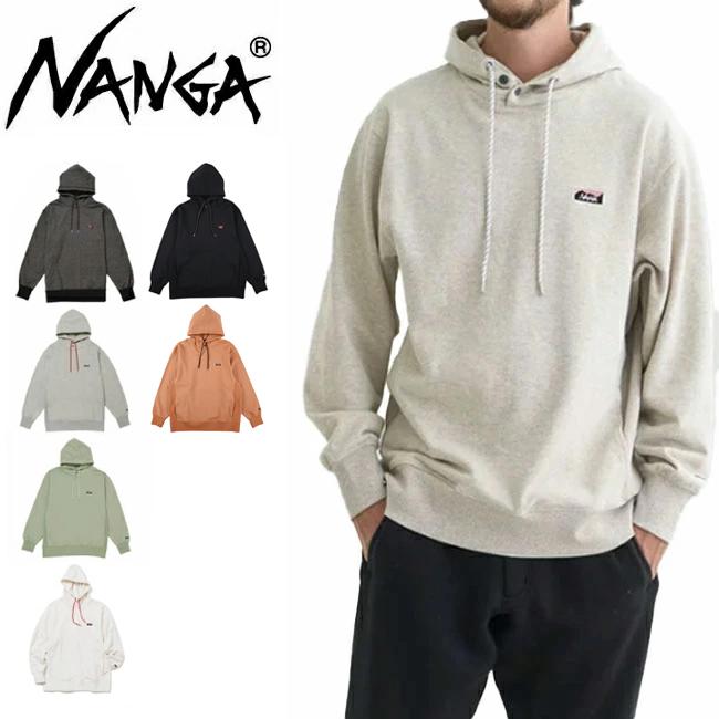 NANGA（ナンガ） ECO HYBRID MINI BOX LOGO EMBROIDERY SWEAT HOODIE