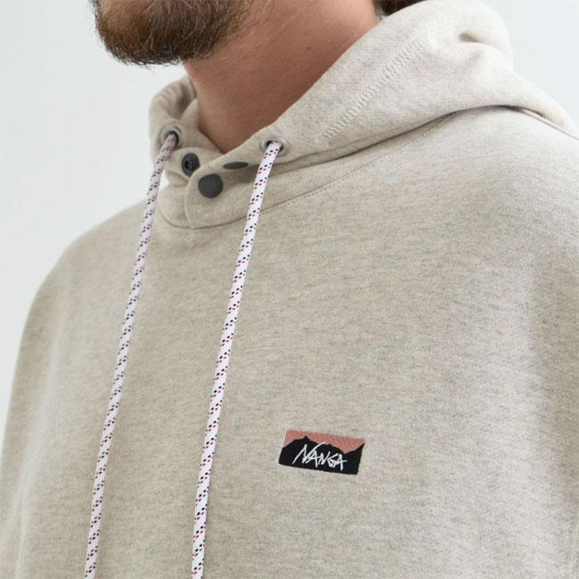NANGA（ナンガ） ECO HYBRID MINI BOX LOGO EMBROIDERY SWEAT HOODIE