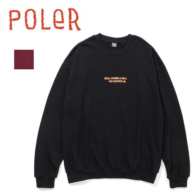 POLeR ポーラー ROLL DOWN CREW ロールダウンクルー 253MCV0048 【 トップス 長袖 トレーナー スウェット プルオーバー アウトドア 】 | POLeR