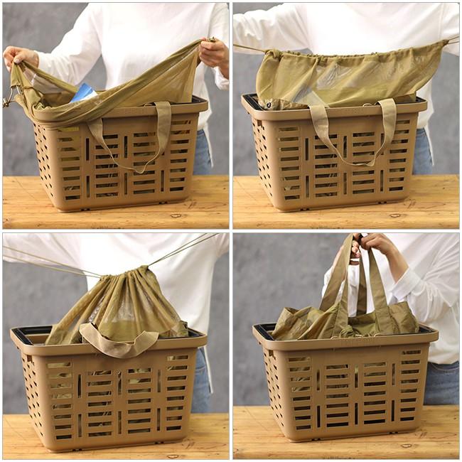 POST GENERAL ポストジェネラル PACKABLE SHOPPING BASKET BAG パッカブルショッピングバスケットバッグ 98204 【エコバッグ/鞄/お買い物/アウトドア/キャンプ】 | ブランド登録なし | 02
