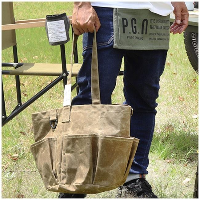 POST GENERAL ポストジェネラル WAXED CANVAS TOOL BAG ROUND ワックスドキャンバスツールバッグラウンド 982140060/982140061 【収納/キャンプ/アウトドア】 | POST GENERAL | 03