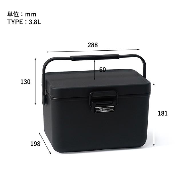 POST GENERAL ポストジェネラル THE ICE ERA HARD-SHELL COOLER 3.8L ハードシェルクーラー3.8L 982470005【保冷 保温 クーラーボックス BBQ キャンプ】 | POST GENERAL | 07