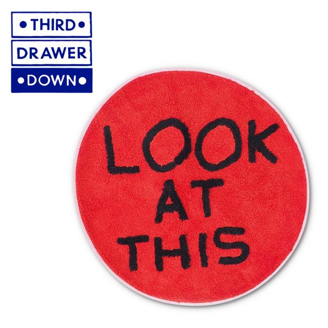 THIRD DRAWER DOWN サードドロアダウン Look at This Shaggy Floor Mat × David Shrigley シャギーフロアマット TDDS-LOOKATTHIS 【コラボ/インテリア/ラグ】 | ブランド登録なし