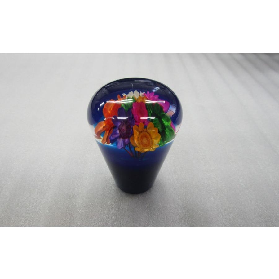 クリスタル シフトノブ 水中花 サイズ 小 青 Ats 03 3 High Field 通販 Yahoo ショッピング