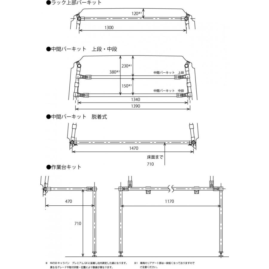 ラックベースキット ＮＶ３５０用