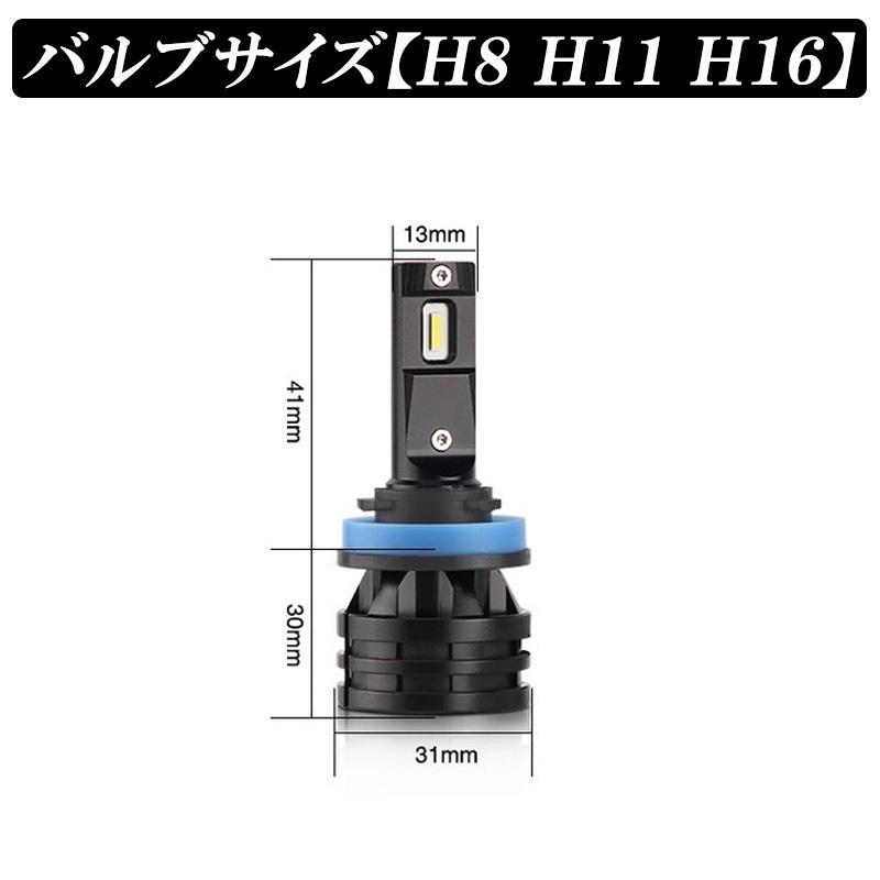 エブリィワゴン DA17W DA64W LED フォグランプ 車検対応 H8 H11 H16 ホワイト 光軸調整機能付き 12V-24V対応 6000LM｜highfive2｜13