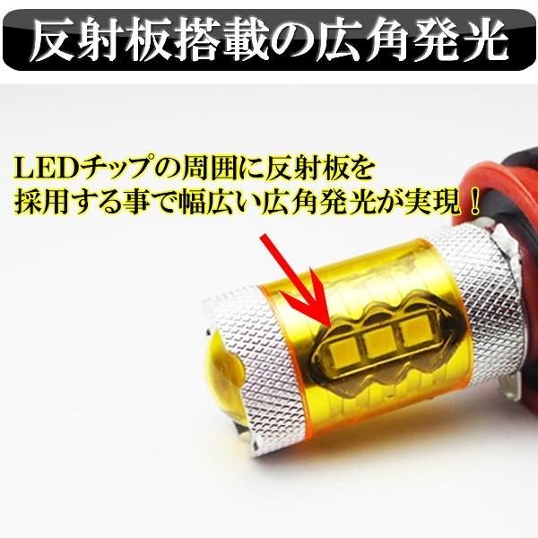 プリウス 30系 ZVW30 前期 後期 LED フォグランプ イエロー 黄色 H8