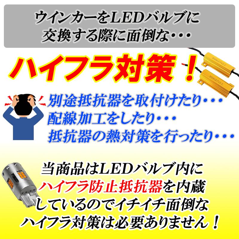 ウインカー LED T20 S25 抵抗 内蔵 ハイフラ防止 冷却ファン搭載 ショートモデル 車検対応 バルブ 2個セット |  | 01