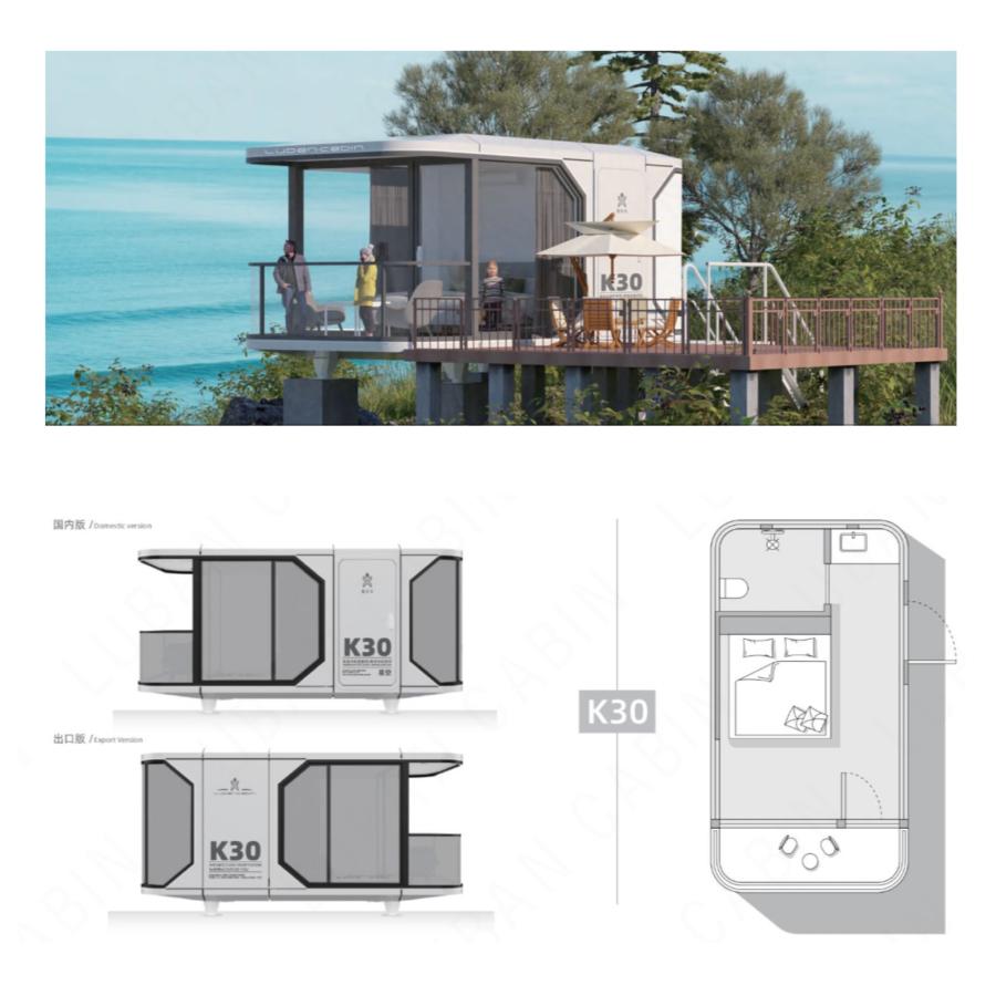 キャンピングハウス プレハブハウス K30 別荘 宿泊施設 商業施設 注文住宅 事務所 仮設住宅 倉庫物置 完全オーダー 全国配送 完成品納品 シャワー トイレ付き |  | 01
