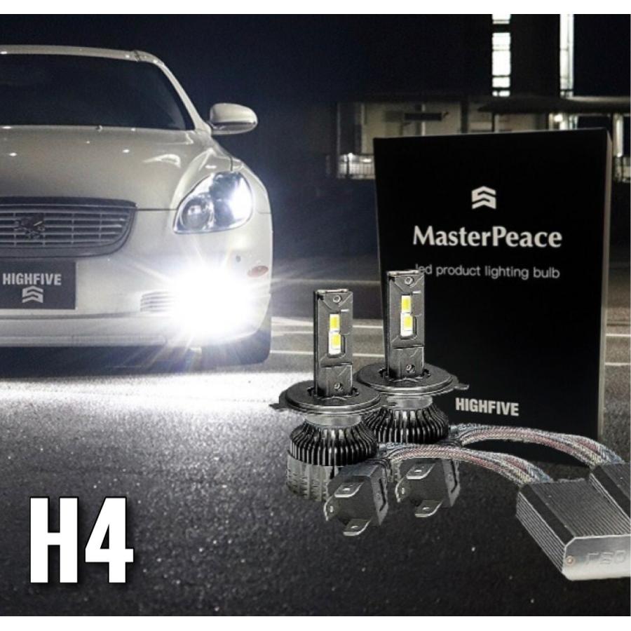 H4 LED ヘッドライト Hi/lo切替式 MasterPeace Bulb ハイパワー65W 防水対策IP68 6000Kホワイト 5500Lm 高速静音ファン搭載 360°角度調整ソケット |  | 01