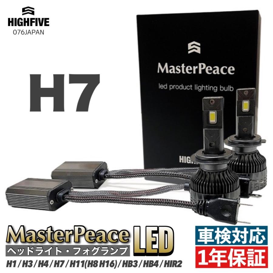 H7 LED ヘッドライト ロービーム ハイビーム兼用 MasterPeace Bulb DC12-24V ハイパワー65W 防水対策IP68 6000Kホワイト 5500Lm  360°角度調整ソケット | 