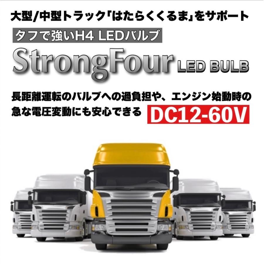 エルフ H4 LED ヘッドライト 大型・中型トラック対応 Hi/Lo切替式 DC12-60V いすゞ 6000K StrongFour Bulb 高速ファン 光軸調整 HFカスタムLEDチップ搭載 |  | 01