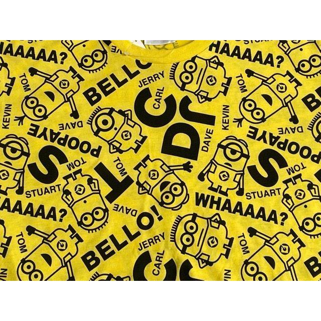 未使用 USJ ユニバーサルスタジオジャパン ミニオンズ Minions Tシャツ 黄 総柄プリント サイズ男女S [a2-0035] | MINIONS | 04