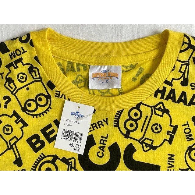 未使用 USJ ユニバーサルスタジオジャパン ミニオンズ Minions Tシャツ 黄 総柄プリント サイズ男女S [a2-0035] | MINIONS | 06