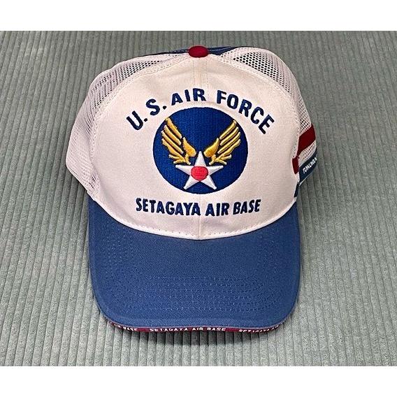 U.S.A.F. ロゴ刺繍 キャップ　世田谷ベース　エアフォースブルー VINTAGE U.S.AIR FORCE SETAGAYA AIR BASE 世田谷ベース SEAF 所