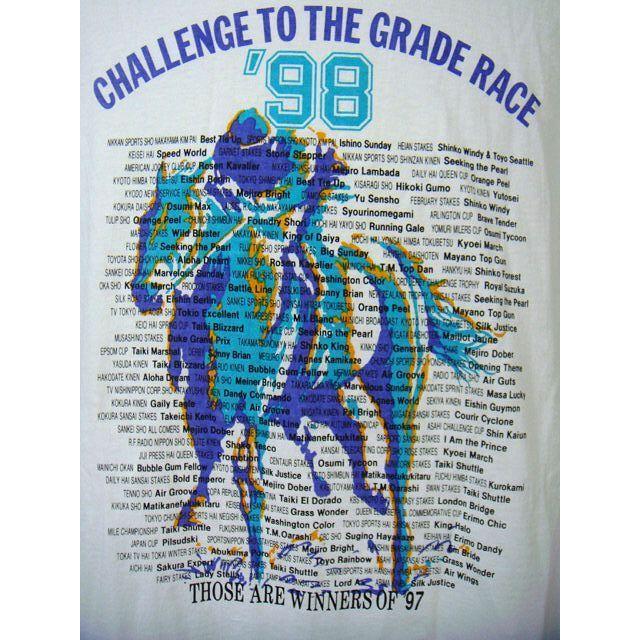 TURFY CLUB 競馬  1997 JRA 重賞勝利馬 Tシャツ 「CHALLENGE TO THE GRADE RACE '98」  ビッグサイズ [a5-0011]｜highground｜04