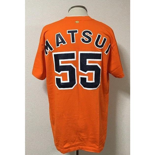 プロ野球 一球 読売巨人軍 ジャイアンツ GIANTS 2002チャンピオン 背番号 Tシャツ #55 MATSUI 松井秀喜 フリーサイズ [A5]｜highground｜04