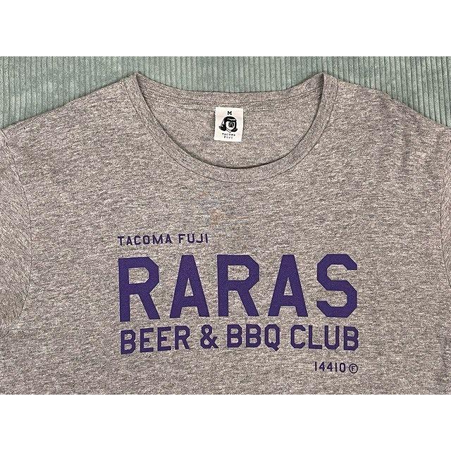 TACOMA FUJI RECORDS タコマフジレコード Tシャツ RARAS BEER & BBQ CLUB 染み込みプリント グレー M [a5-0033]｜highground｜03