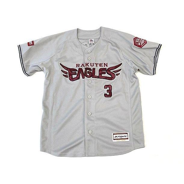 プロ野球 東北楽天イーグルス RAKUTEN EAGLES 2019 FANS'ユニフォーム #3 浅村 栄斗 球団創設15周年エンブレム 刺繍 サイズM [a7-0021]｜highground