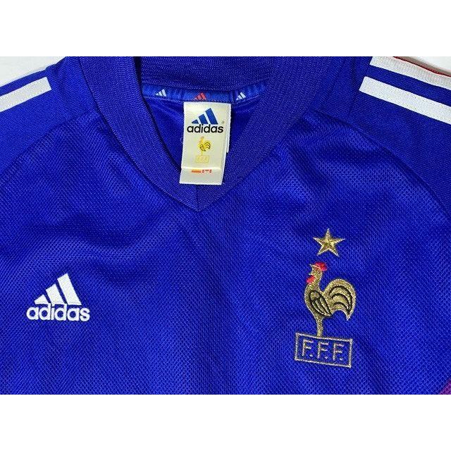 【正規品】ジダン 10番 フランス代表 adidas製 シャツ 2002年W杯O 正規品】ジダン 10番 フランス代表 adidas製 シャツ 2002年W杯O