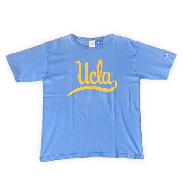 米国製 MADE IN USA チャンピオン Tシャツ T1011 UCLA カリフォルニア大学 青 ブルー 綿100% L [b5-0048] | Champion