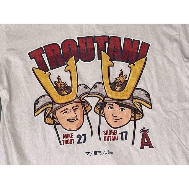 Fanatics MLB ロサンゼルスエンゼルス マイクトラウト 大谷翔平 トラウタニ TROUTANI Tシャツ 白 ホワイト L [l-0708] | MLB | 02
