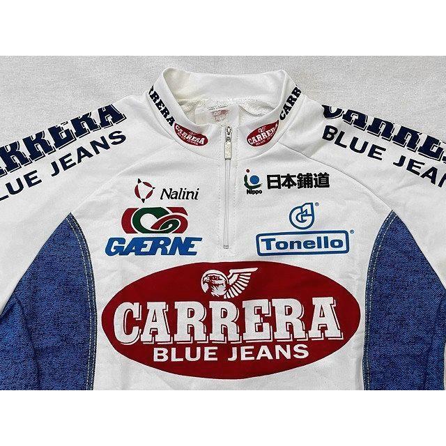 イタリア製 90's 1996 カレラブルージンズ CARRERA BLUE JEANS サイクルジャージ 半袖 ウェア ハーフジップ ナリーニ サイズ5 [c8-0005] | カレラ | 01