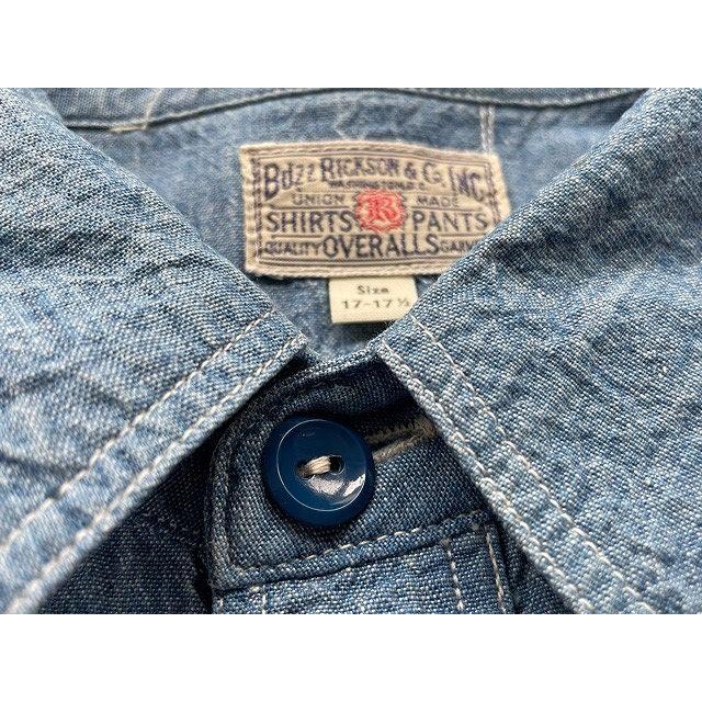 BUZZ RICKSON'S シャンブレー17-17 ½サイズ 楽天市場】BUZZ RICKSON'S バズリクソンズ シャンブレー シャツ