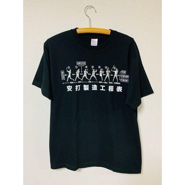 プロ野球 NPB 千葉ロッテマリーンズ 安打製造所 福浦和也 Tシャツ 安打