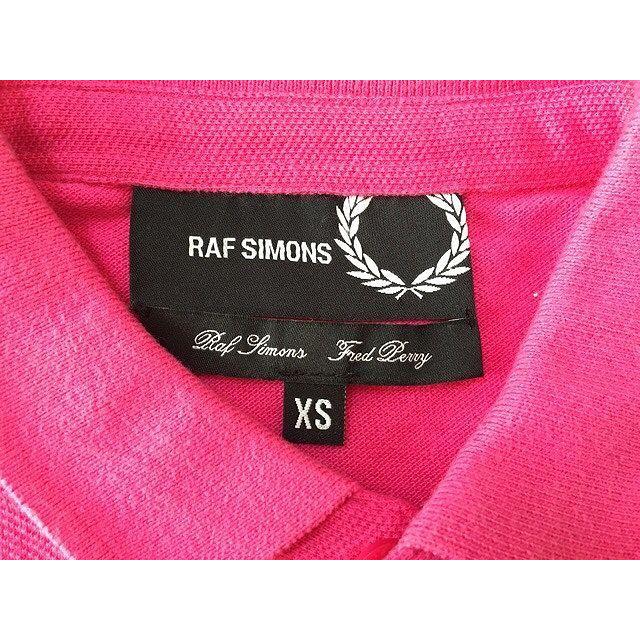 未使用 定価￥32550 ラフシモンズ RAF SIMONS フレッドペリー ポロシャツ ショッキングピンク サイズXS [F1]｜highground｜05